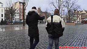 Hooker gets jizzed on in Amsterdam
