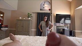 Young housewife's affair caught on camera with stepbrother