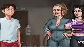 Steamy handjob action in the adult game Summertime Saga