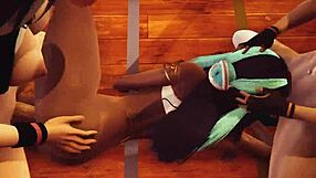 嘿，谁想看宝可梦三重 futanari，Nessa、Hilda 和 Bea 一起上？