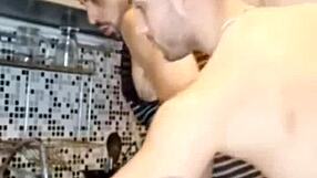 Gay plumber gets a facial in a steamy roleplay