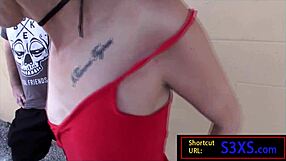 Public gang bang with blonde milf mom