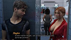 3D animated Indian MILF almost gets caught in space