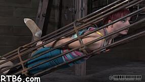 Bondage and discipline with a latex fetish couple in rough sex scenes