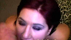 Red-haired beauty gets a facial in this amateur video