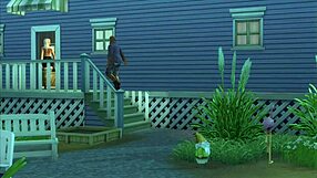 Sims free play: street hustler gets a customer at night
