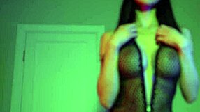 Hot brunette gets a messy facial from her friend