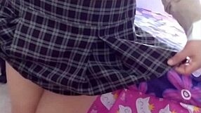 Petite Japanese teen gets naughty with big tits lover