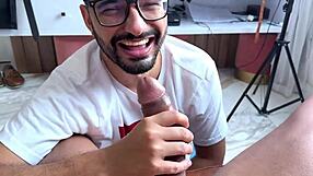 Marcos Goiano's big dick and bodybuilding physique are on display in this gay video