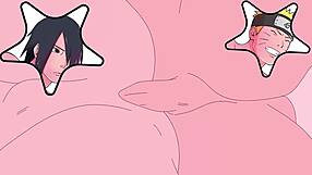 Naruto and Sasuke in gay hentai porn without censorship