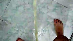 Solo girl urinates while taking a bath and the scene is quite provocative
