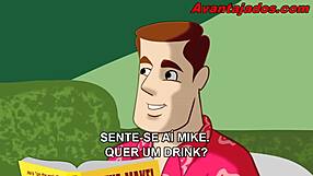 Cartoon gay orgy with hot men in thongs