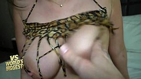 Tight tits and anal creampie action with two cocks