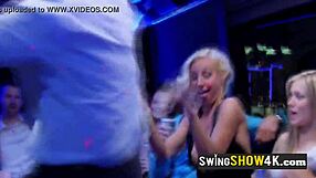 Wild limo party with horny couples and softcore action