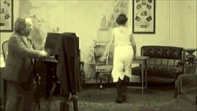 Steamy classic with a hairy pussy and blowjob