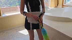 The cleaning lady helps me to meet my sexual desires