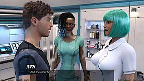 3D animated game with hot space babe wanting to get intimate