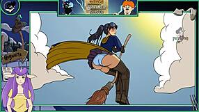 Magic school girl gets her witch training in public