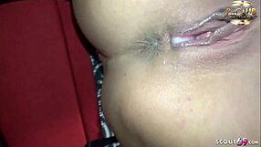 Schlanke Deutsche MILF Stella stars in raw porno casting with deep creampie