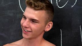 Gay group action with young lad and his stepbrothers