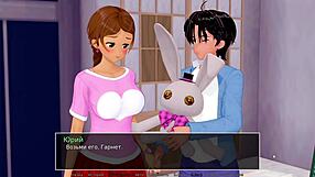 Beautiful Japanese teacher gets naughty in this 3D animated porn video
