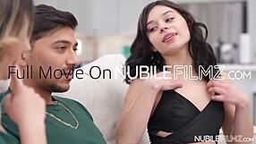 Aria Valencia and Chanel Camryn in a hot threesome with a stepbrother