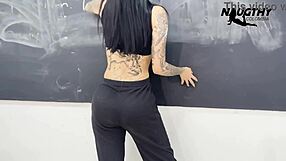 Slutty teacher has class in her home and gets fucked by a student