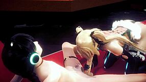 Big cock Yaoi femboy gets a messy mizu blowjob