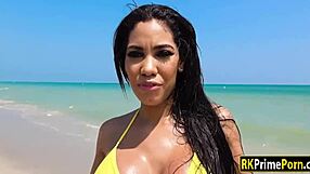 Shae Evans, a latina with big breast gets a lot of pleasure from a big dick