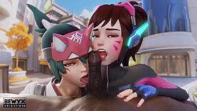 Hot animated Overwatch girls in hot scenes