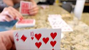 Sexy stepmom Coco Vandi in naughty strip poker game