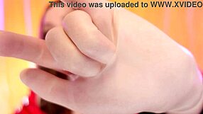 Arya Grander in surgical latex gloves for some ASMR and femdom action