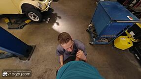 Gay mechanic gets nailed hard and deep in every hole