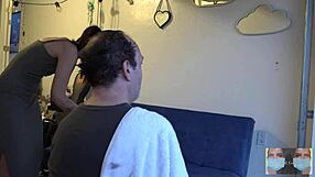 A gay porn actor gets a male haircut and dyes his hair brown in a beauty salon