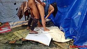 Indian village wife gets fucked outdoor in amateur video