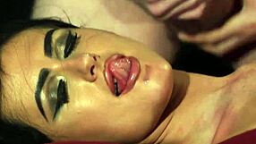 Old centerfold gets jizz load on her face