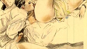 Vintage Erotic Drawings in Classic Retro Anime Style