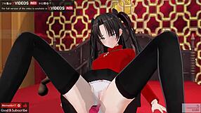 Get an erotic anime experience with Rin as she is punished with toys and experiences squirting sex with ASMR voice