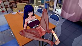 3D animated hentai with horny housewife and big tits and big ass