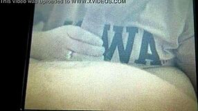A homemade video of a BBW wife giving a blowjob and getting a facial