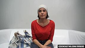 Sexy student with big natural tits rides hard in pov casting. What a phenomenal pussy!