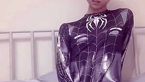 Asian gay teen masturbates and has anal sex with cum on his ass