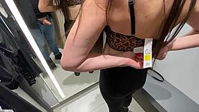 Slutty wife gets a surprise in the shop changing room