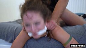 Petite amateurs get dominated and fucked hard with passion