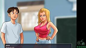 European teacher helps sexy teen with French and pleasure