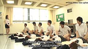 Japanese college students have hardcore missionary sex in sync