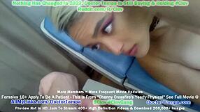 Dr. Tampa's gyno exam for Asian teen Channy's smooth pussy