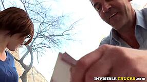 Young European exhibitionist gets pussyfingered and cums on big tits