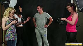 Femdom and handjob action in a Eurosex group