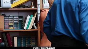 Teen shoplifter caught in the act and punished on site